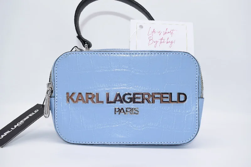 Designer Bags For Luxury Collectors With Offers KARL LAGERFELD PARIS Simone Camera Bag in Forever Blue