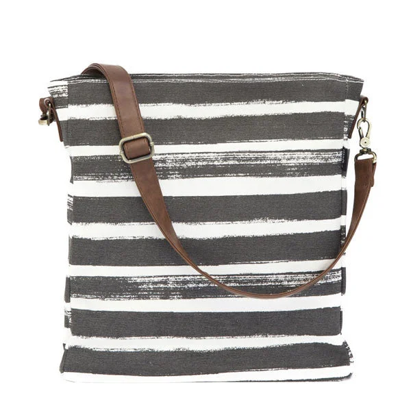 Inspired Bags For Modern Sophistication City Sling - Charcoal Stripes