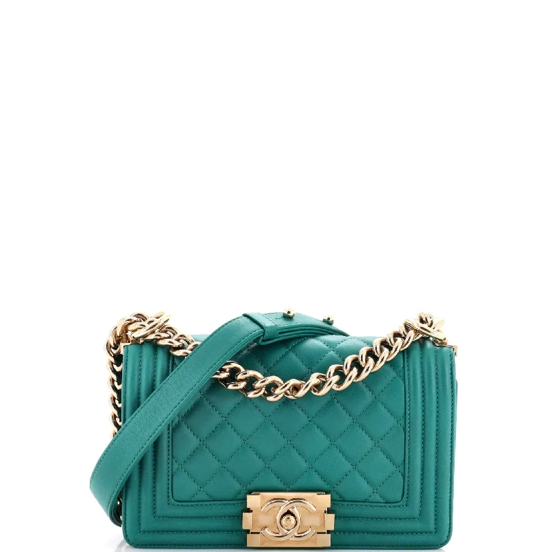 Chic And Trendy Boy Flap Bag Quilted Lambskin Small