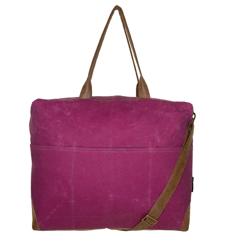 Romantic Chic Deals Elizabeth: Raspberry Waxed Canvas