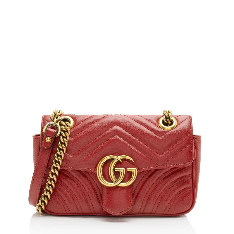 Exclusive Sale Gucci Matelasse Leather GG Marmont Mini Flap Bag