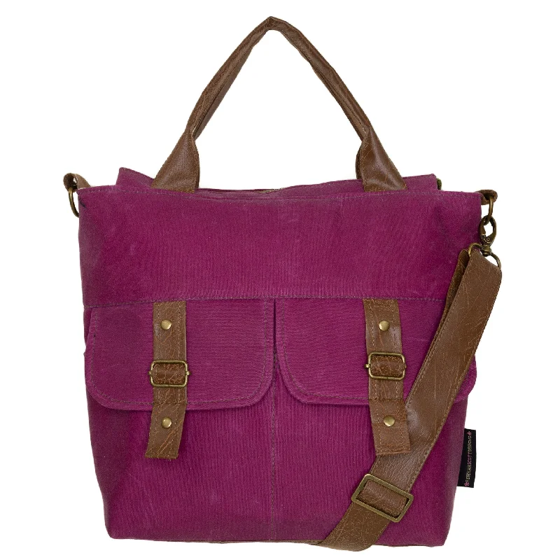 Stylish Bags For Fashion Bloggers Amber Crossbody Premier: Raspberry Waxed Canvas