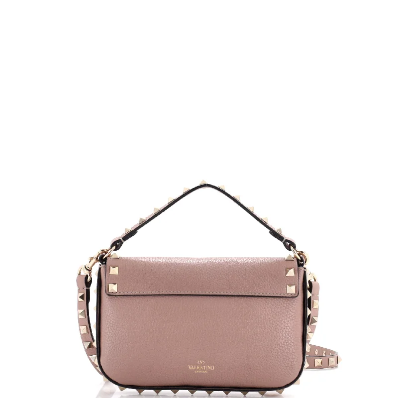 Must Haves Rockstud Top Handle Crossbody Pouch Leather Mini