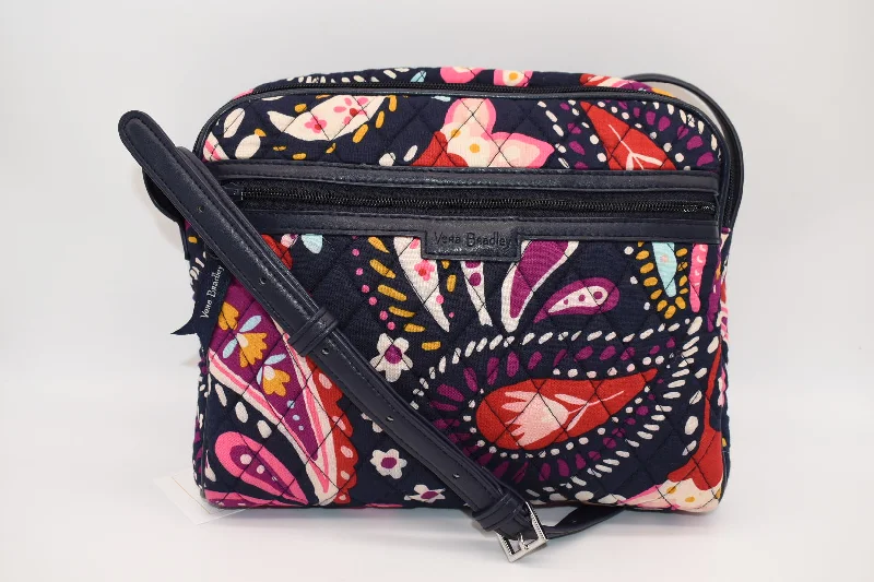 Stylish Deals Vera Bradley Trimmed Crossbody Bag in "Painted Paisley" Pattern