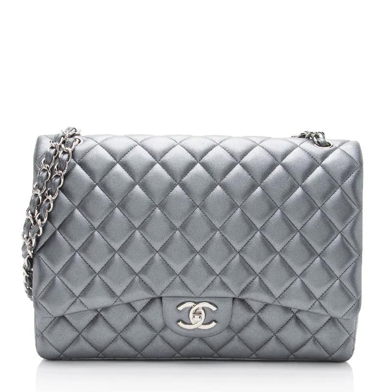 Bags For Personalized Gifts Chanel Metallic Lambskin Classic Maxi Double Flap Bag