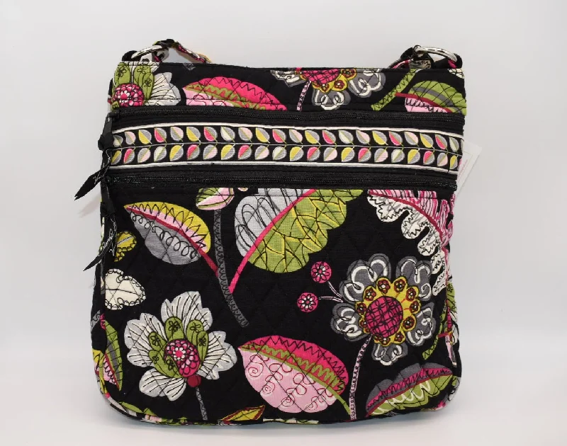 Edgy Bags For Bold And Daring Fashionistas Vera Bradley Triple Zip Hipster Crossbody Bag in "Moon Blooms" Pattern