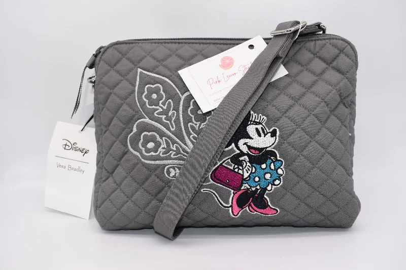 High-Quality Bags Vera Bradley Triple Compartment Crossbody Bag in Mickey Mouse Piccadilly Paisley