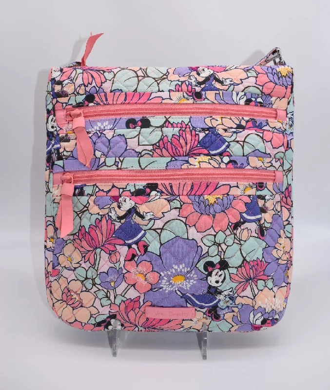 Limited-Time Offer On Trendy Bags Vera Bradley Triple Zip Crossbody Bag in "Minnie's Garden Party"