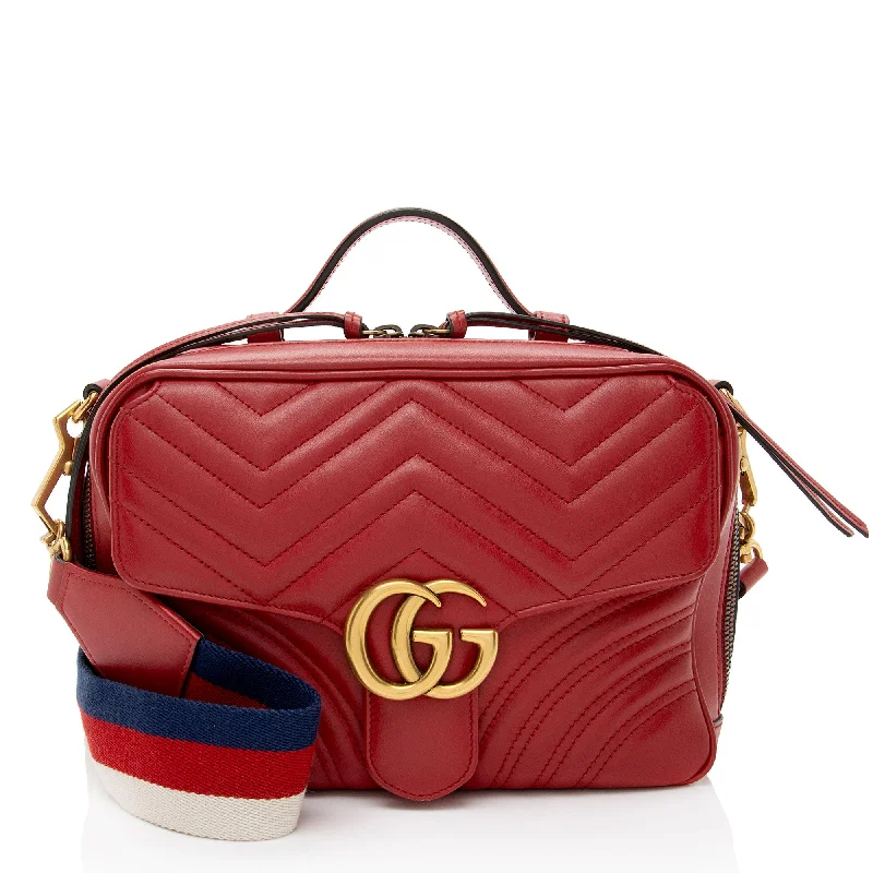 Forward Trendsetter Gucci Matelasse Leather GG Marmont Zip Around Top Handle