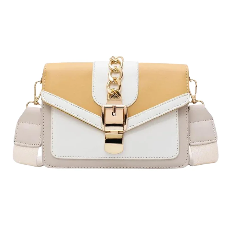 Discounted Designer Bags For Clearance Sale Contemporary Two-Tone Chain Crossbody Bag