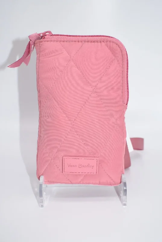 Seasonal Clearance Bags For Summer Vera Bradley Ultralight RFID Mini Cell Phone Crossbody Bag in "Strawberry Ice"