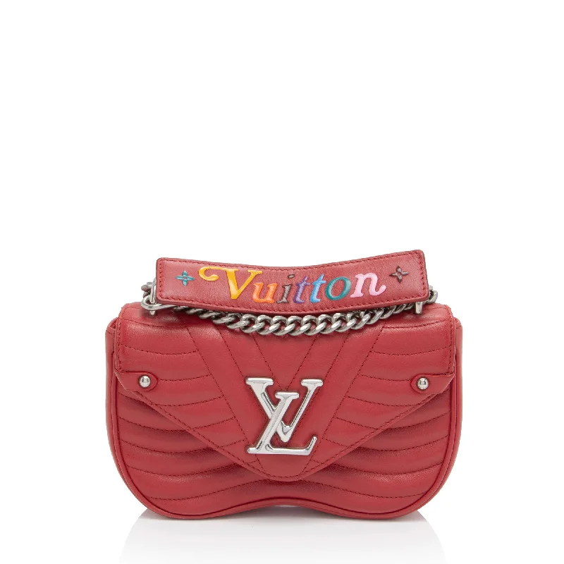 Additional Time-Limited Offers Louis Vuitton Calfskin New Wave Chain PM Shoulder Bag