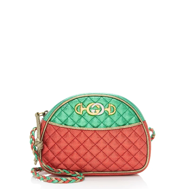 Flirty Fashion Discounts Gucci Metallic Leather Trapuntata Mini Bag