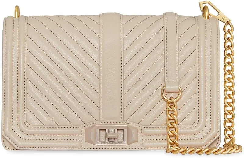 Fashion-Forward Offers Rebecca Minkoff Chevron Quilted Love Crossbody, Stone