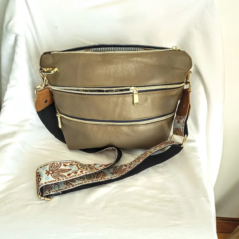 Scratch-Resistant And Luxury Sale Bags All leather, fully lined crossbody with adjustable strap