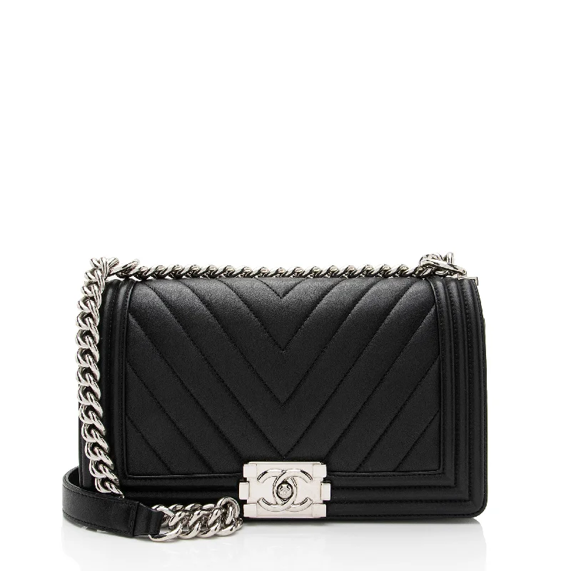 Modern And Limited-Time Offer Bags Chanel Chevron Lambskin Old Medium Boy Bag