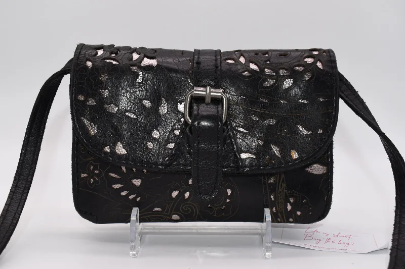 Cozy Handbags With Clearance Prices Patricia Nash Torri Tooled Leather Crossbody Bag in Black