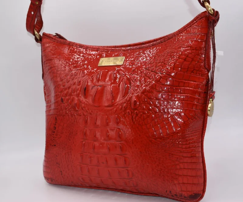 Evening Elegance Vintage Brahmin Jody Crossbody Bag in Red Melbourne