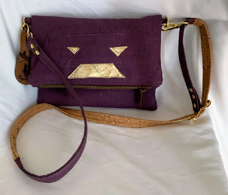 Spacious Bags With Holiday Promotions vivid purple fold over crossbody