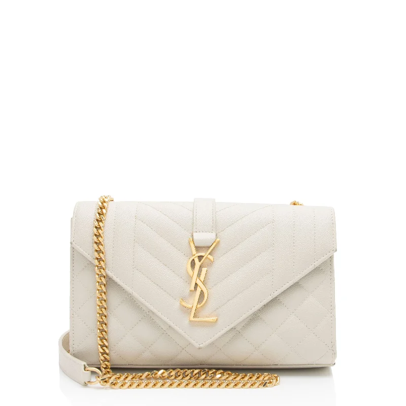 Luxury Bags On Sale Saint Laurent Mixed Matelasse Grain de Poudre Monogram Small Shoulder Bag