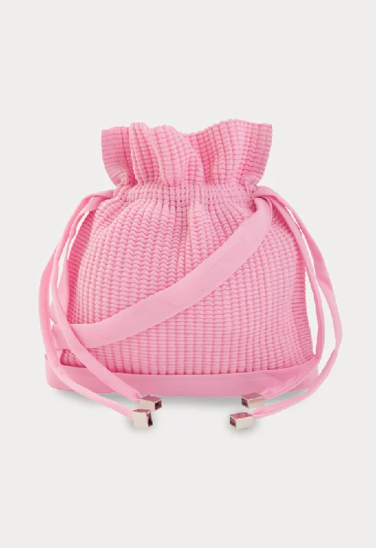 Valentine's Special Textured Drawstring Pouch Bag