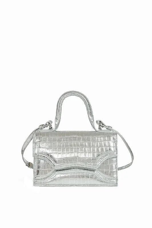 Luxurious Bags With Limited-Time Offers Essentiel Antwerp Emisol Bag - Silver