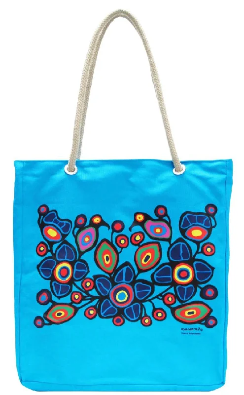 Lightweight And Functional Bags For Travel And Work Eco Bag - Flowers and Birds (6051)