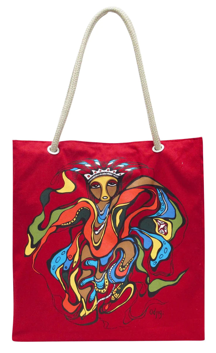 Rustic Bags For Outdoor And Nature-Inspired Looks Eco Bag - Pow Wow Dancer (6065)