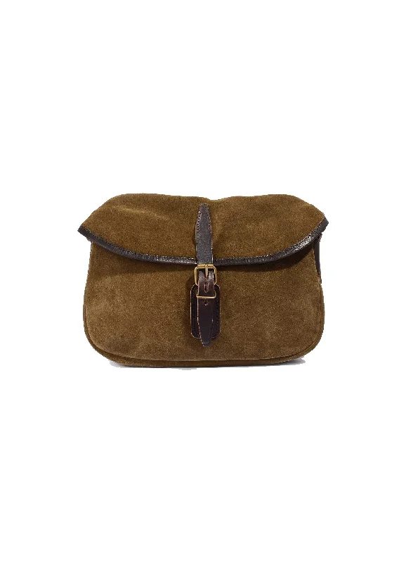 Luxury Bags On Sale FISHERMAN'S MUSETTE XS | Suede | Tobacco