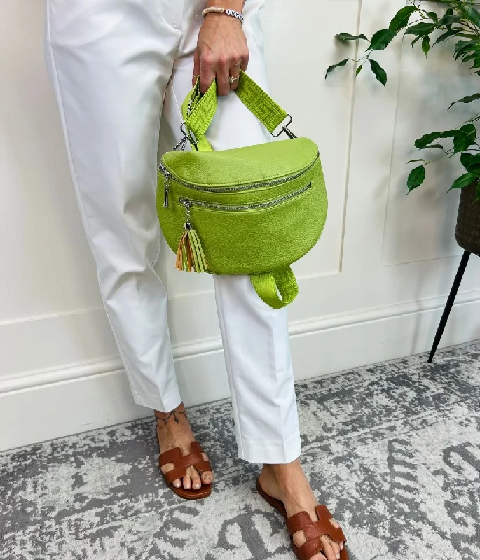 Exclusive Discount Green Soft Half Moon Bag