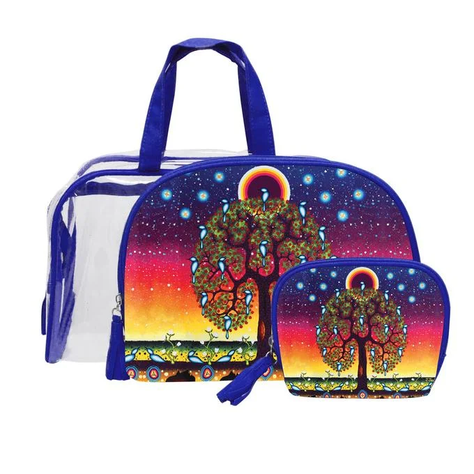 Limited Time Flash Sale Native Fashion 3pc Cosmetic Bag Set - Tree of Life (6173)