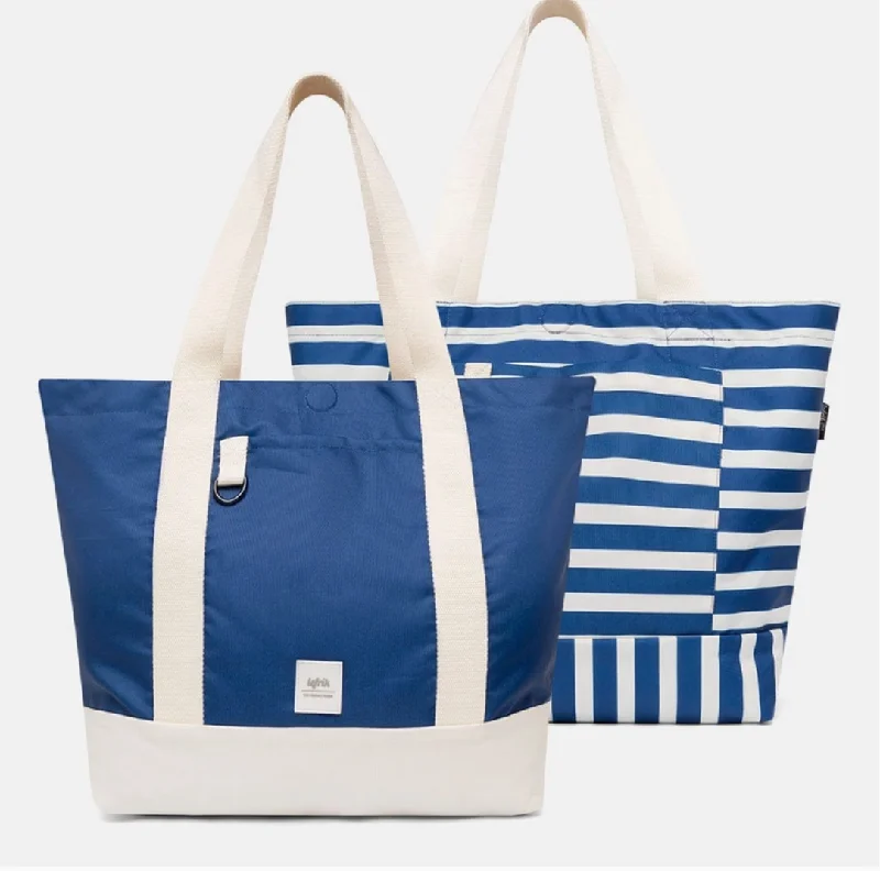 Hot Deals Reversible Beach Bag in Marine Stripe