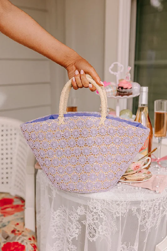 Hot Picks Sun And Fun Woven Bag In Lavender