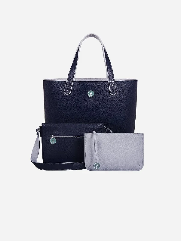 Limited Time 3 Vegan Leather Bags in 1 | Blue & Grey