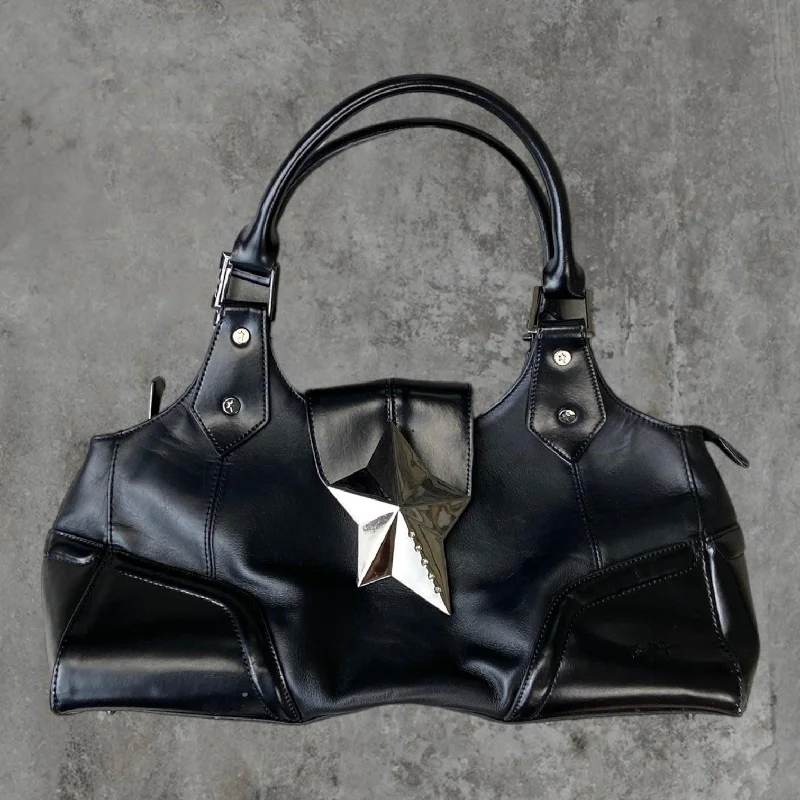 Elegant Style THIERRY MUGLER STRUCTURED LEATHER AND CHROME STAR BAG