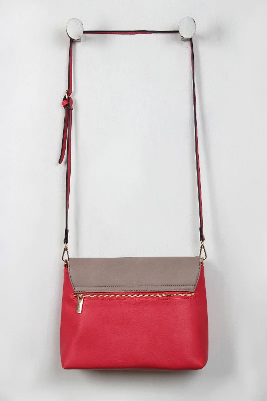 Stylish And Affordable Bags For Every Occasion Two-Tone Vegan Leather Envelope Handbag