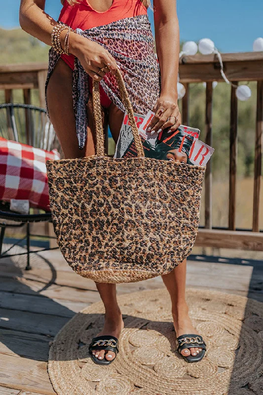 Luxury Bags For Working Professionals Vino In Verona Leopard Jute Bag