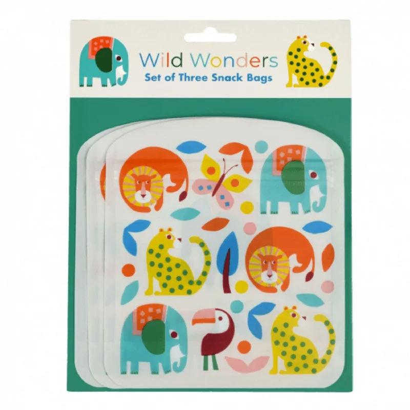 Seasonal Style Discounts Wild Wonders Snack Bags (Set of 3)