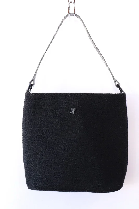 Trendy And Discounted Designer Handbags Y2K Courrèges Wool Handbag