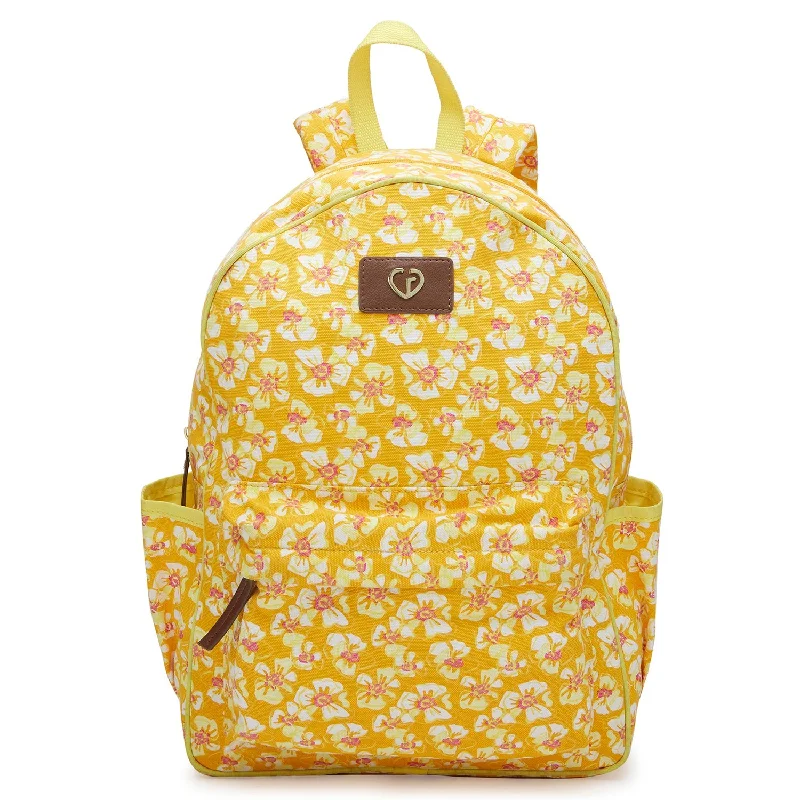 Luxury Bags Caprese Blossom Laptop Backpack Large Yellow