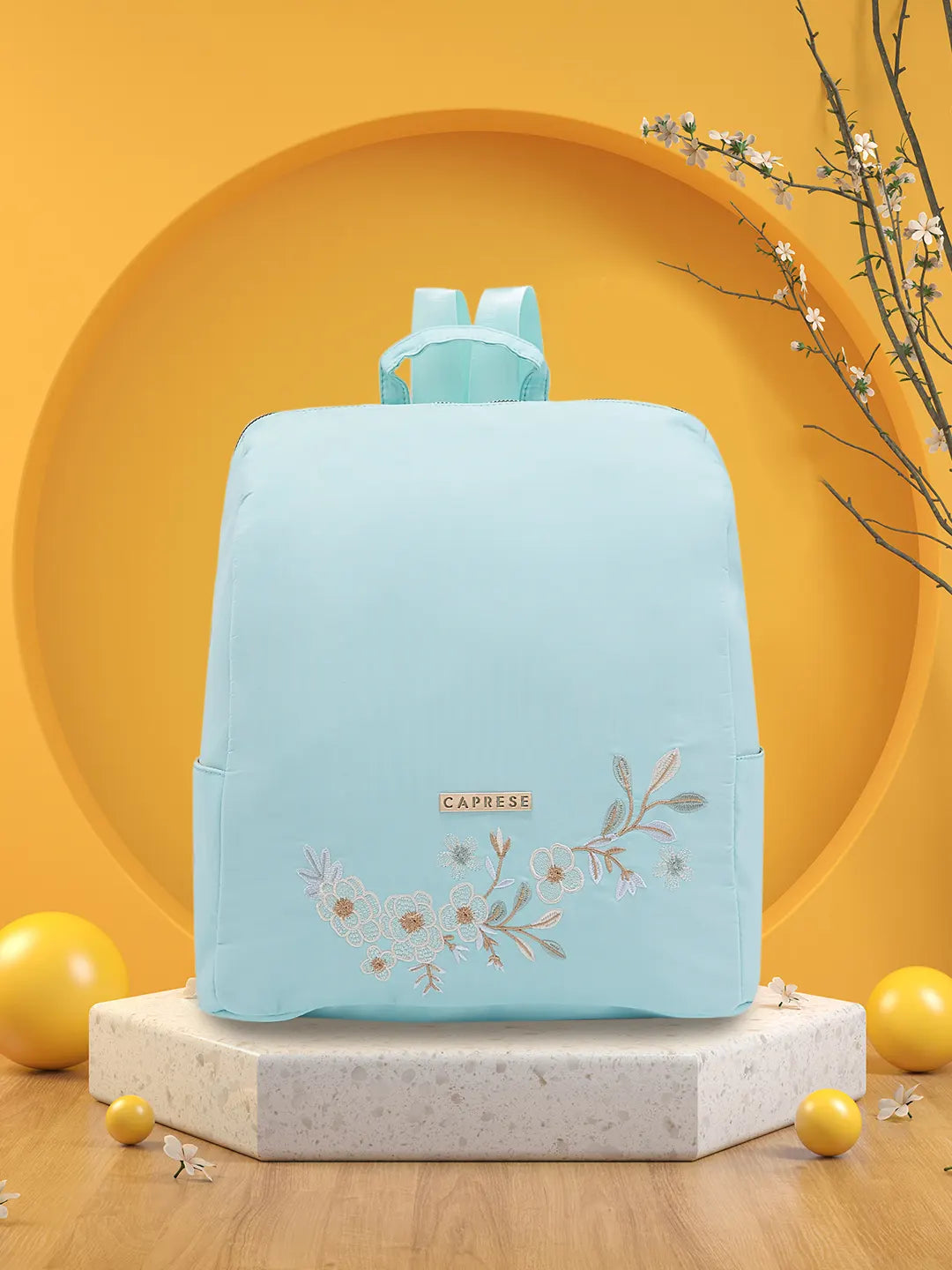 Bags For Personalized Gifts Caprese Sierra Backpack Embroidery Large Light Blue