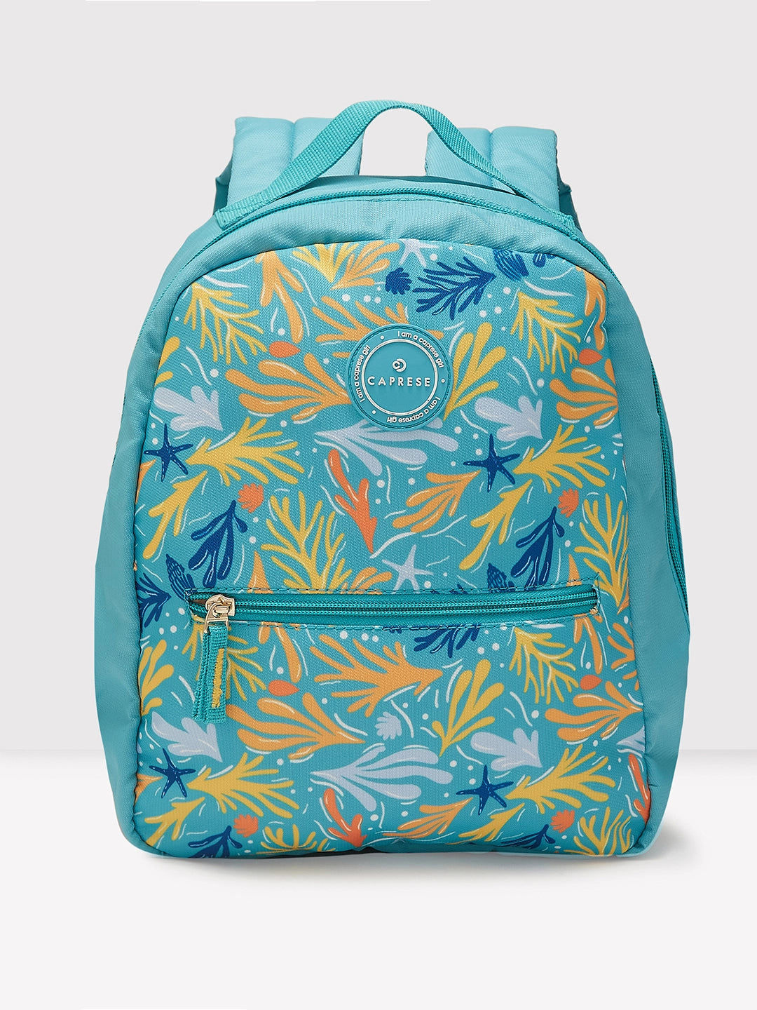 Clearance Bags For Budget Shoppers Caprese Xenia Backpack Small Turquoise Printed