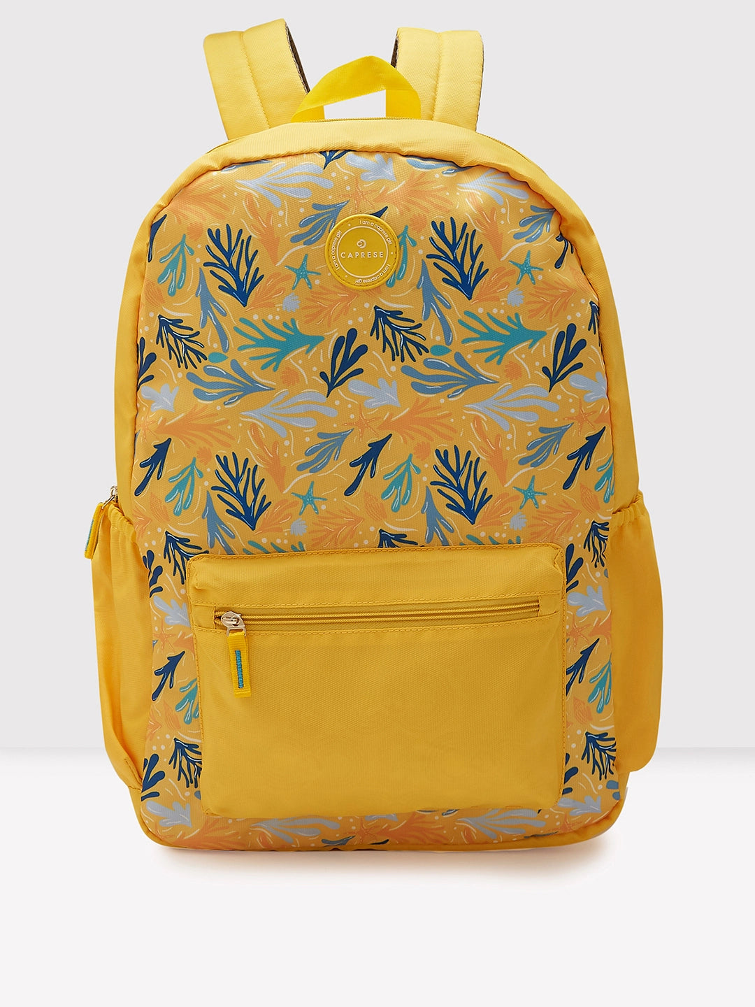 Lightweight Bags With Clearance Prices Caprese Xenia Laptop Backpack X Large Printed Yellow