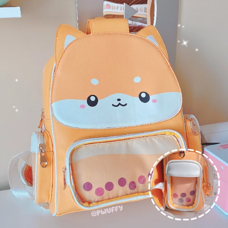 Bags For Urban And Trendy Looks Peach Shiba Boba Ita Backpack