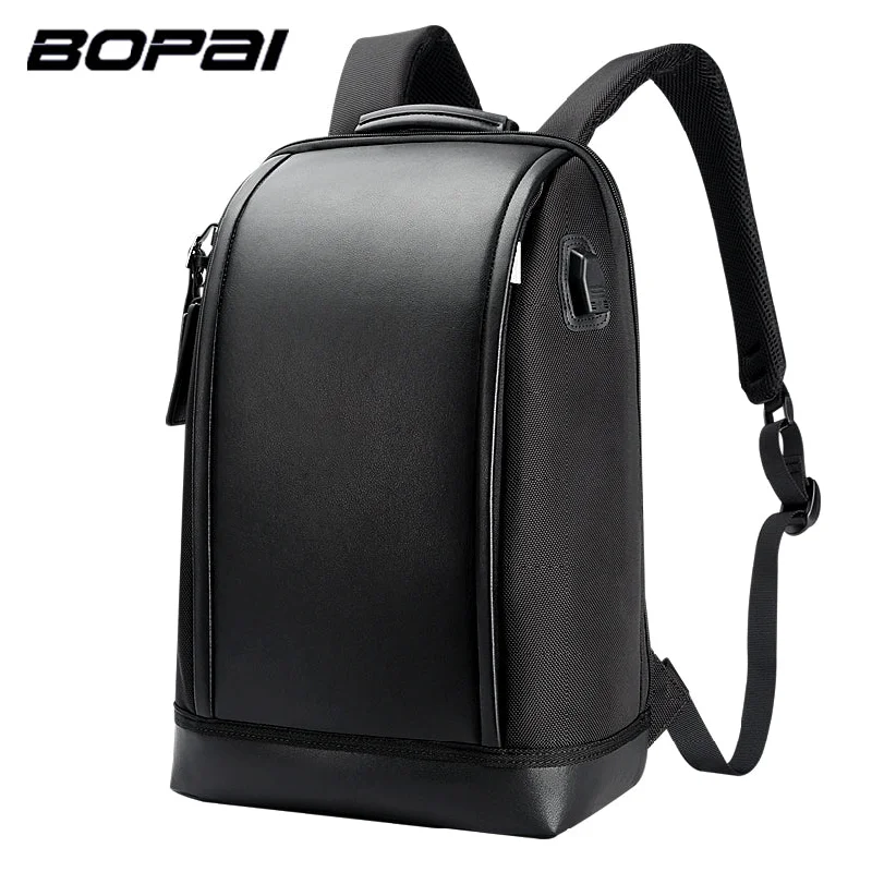 Bags For Personalized Gifts BOPAI Brand USB External Charge Backpack Computer Bag Shoulders Anti-theft Backpack 16 inch Waterproof Laptop Backpack for Men