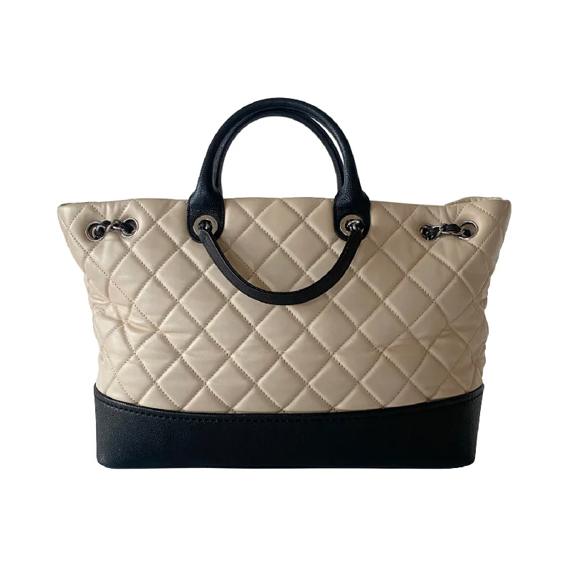 Uxury Designer Handbag Brands Chanel Quilted Shopper Tote Bag