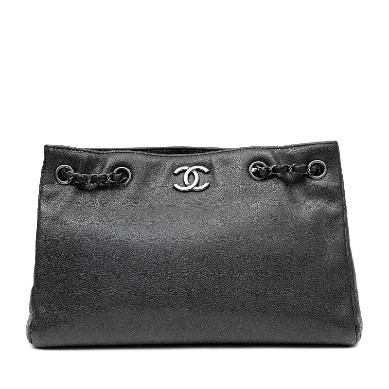 Scratch-Resistant And Luxury Sale Bags Chanel Slate Gray Tote w/ Gunmetal Hardware