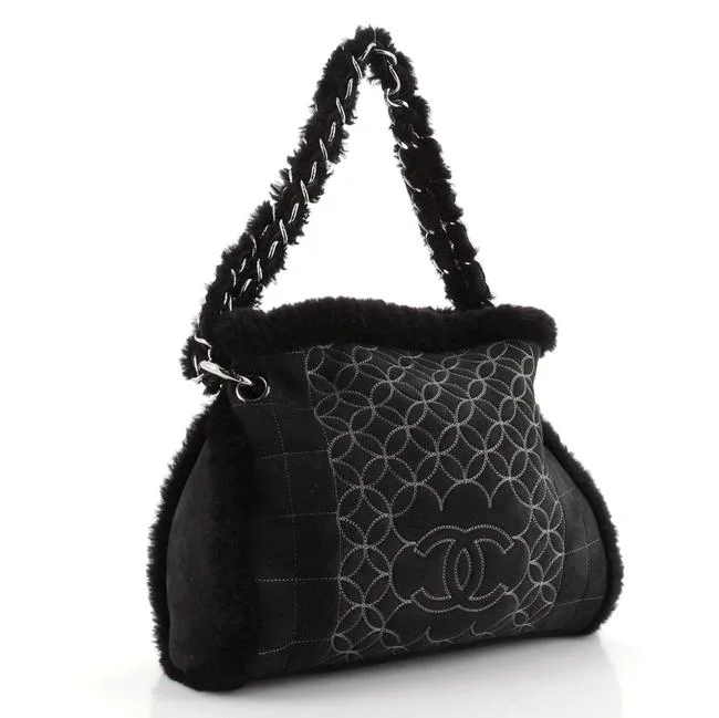 Sporty Bags For Active And Athletic Lifestyles CHANEL SQUARE STITCH QUILTED SHEARLING TOTE BAG