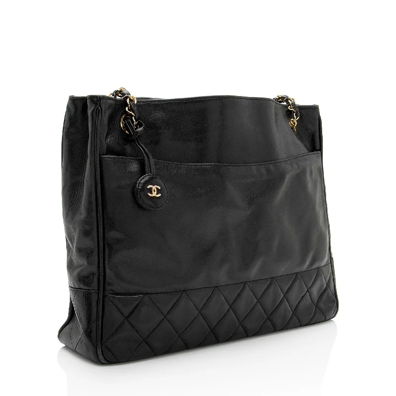 Eco-Friendly Bags With Promotions Chanel Vintage Quilted Lambskin Tote (SHF-KLrZGV)