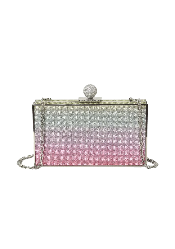 Glamorous Bags For Evening Events And Parties CLARA CRYSTAL BOX CLUTCH